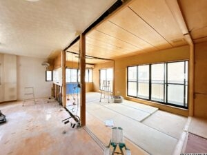 【リフォーム中/リビング(8/23) 】既存の和室を解体し、約25帖の広々LDKとなります。
