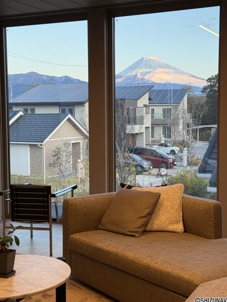 リビングからの富士山眺望