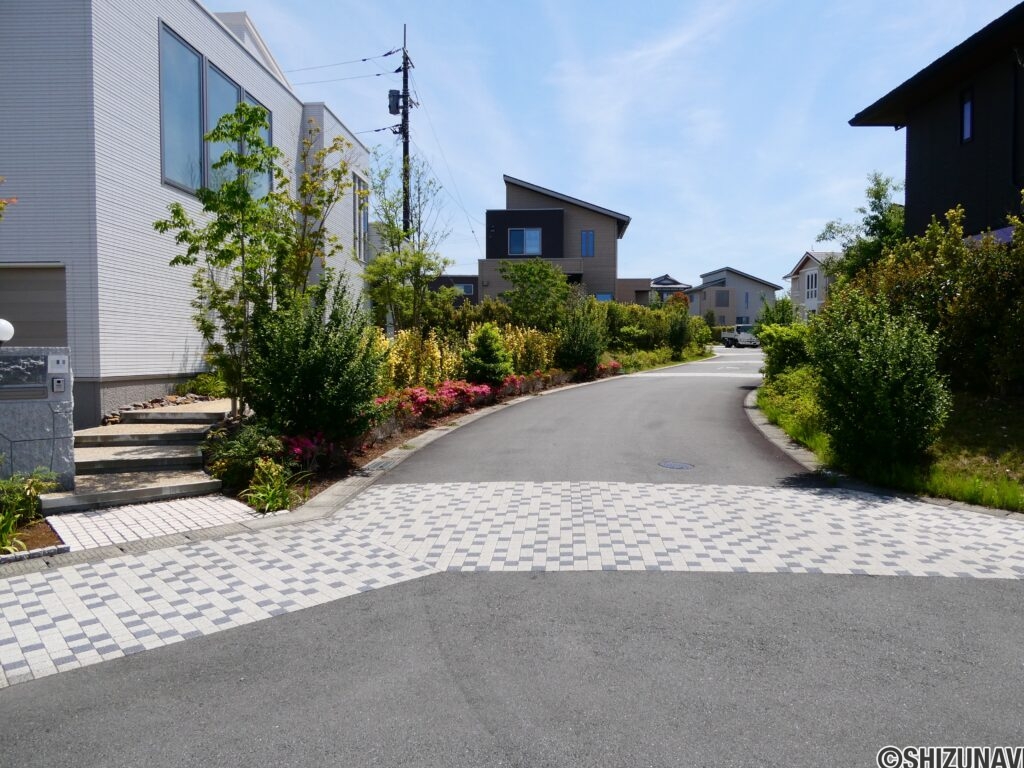 前面道路（西から東）