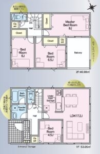 【2026年8月完成予定】磐田市東小島　2棟　4LDK　新築住宅の物件画像