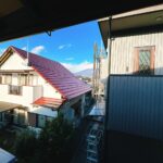 富士宮市山本2階廊下からの眺望。少しですが富士山が見えます。