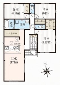 4号棟 間取り図（平屋）