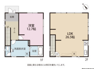ゆったりとした広さのLDKは26.5帖。