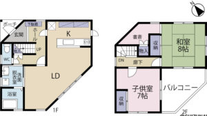 富士市中野（入山瀬駅）　2階建　3DK　の物件画像