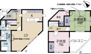 富士市中野（入山瀬駅）　2階建　3DK　の物件画像