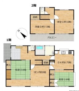 【間取り図】4LDKの間取りです。