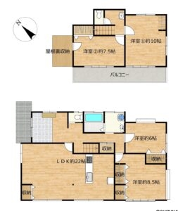 【リフォーム後予定間取り図】4LDKの間取りです。