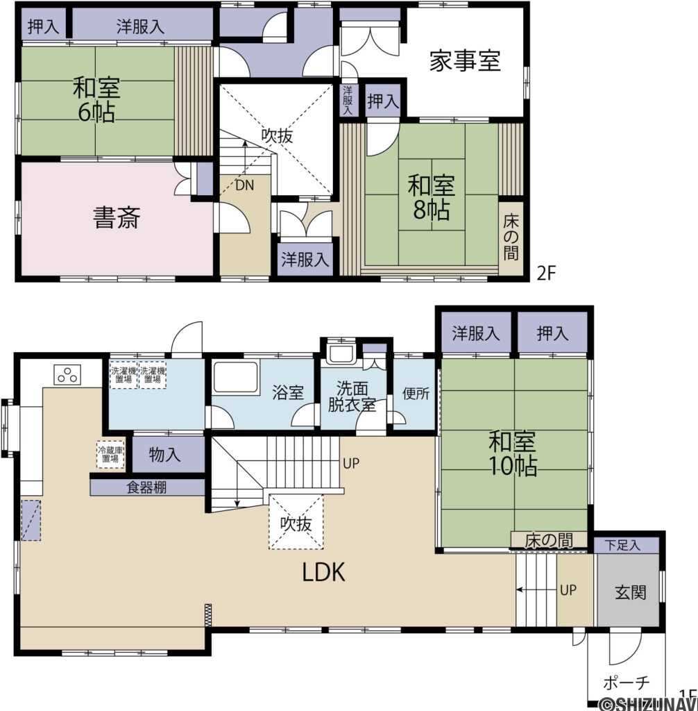 三島市芙蓉台　中古住宅の間取り図