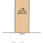 沼津市本錦町　売り土地　土地形状図