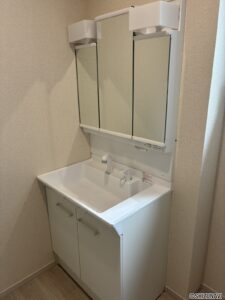 お手入れしやすく使いやすい洗面台