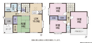 富士市中丸　戸建て　間取り図