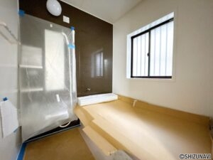 【リフォーム中／浴室】浴室はハウステック製の新品のユニットバスに交換します。1坪サイズの広々としたお風呂なので足を伸ばして浸かれる浴槽で、1日の疲れをゆっくり癒すことができますよ。