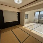 6帖の和室のお写真です。洋室に変更することで、LDKを広くすることもできそうです。