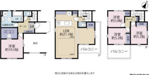 【2026.11完成予定】静岡市駿河区小黒2期　4LDK　新築一戸建て　の物件画像