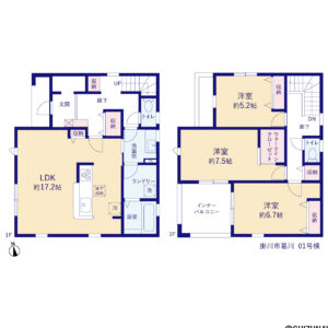 【2026年11月完成予定】掛川市葛川　3LDK　の物件画像