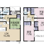 沼津市高尾台第６　全４棟　4号棟　駐車場３台可　4LDKの画像