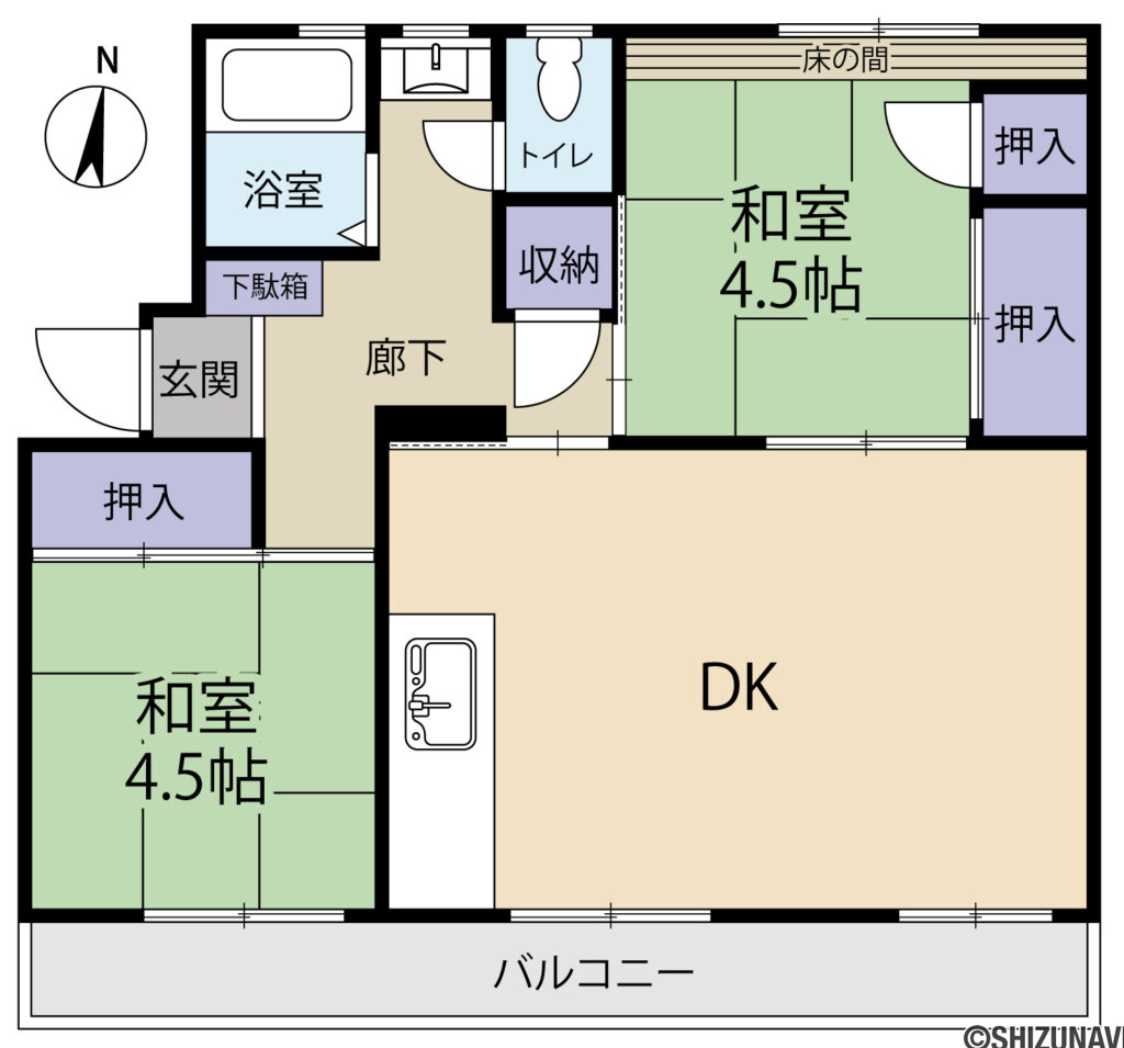 大岡団地N13棟　3階の画像