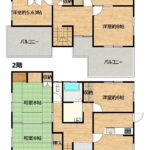 【リフォーム後間取図（予定）】洋室5部屋と和室2部屋の合計7LDKの住宅です。余裕を持って一人一部屋が叶えられるゆとりある住宅です。