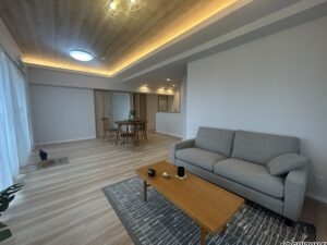 葵区　マンション　リビング