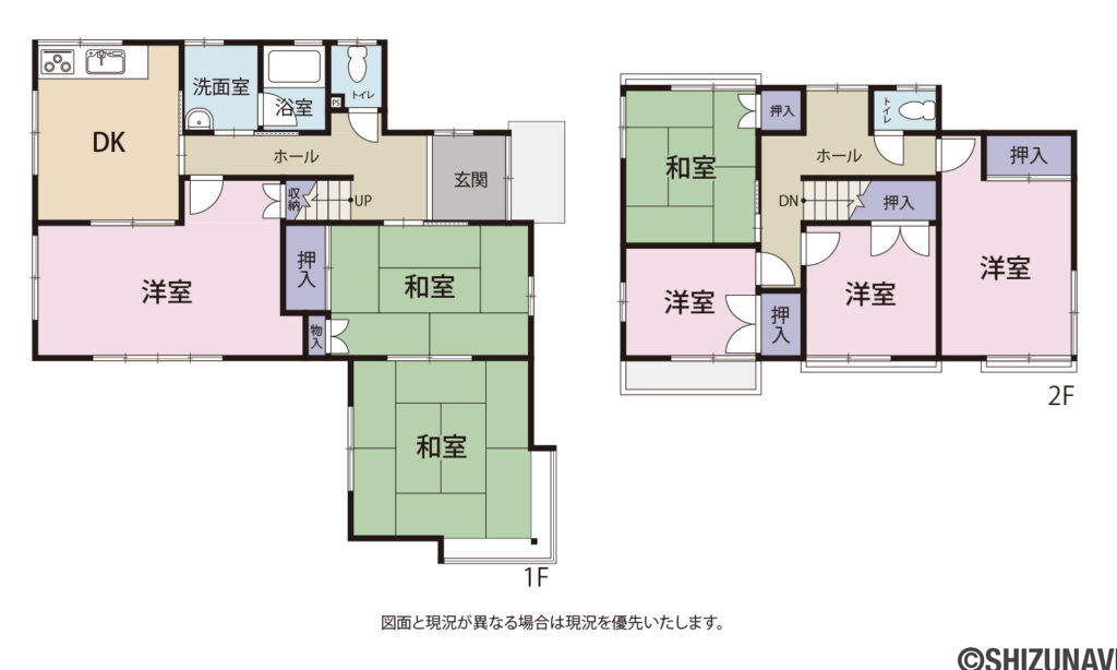 袋井市山科の中古住宅7DK