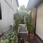 南庭に通じる通路です。アーチ状に植栽がされています。