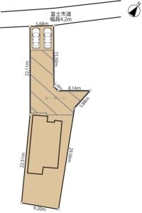 富士市中丸　戸建　形状図