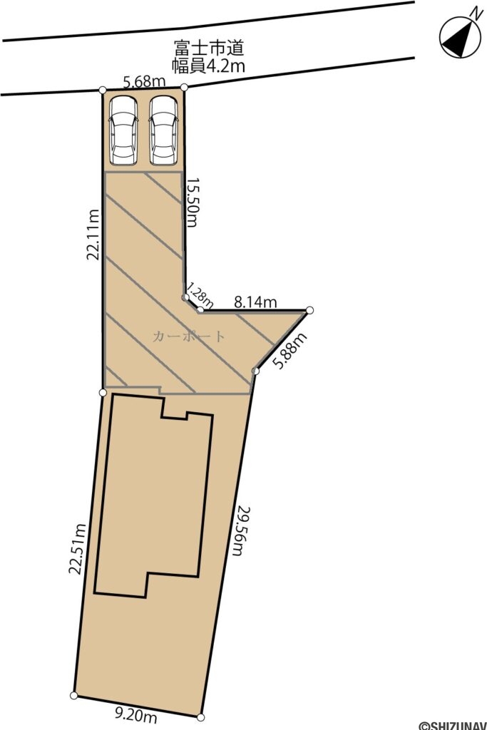 富士市中丸　戸建　形状図