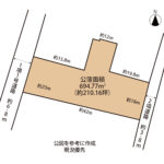 下田市三丁目　売り土地　形状図