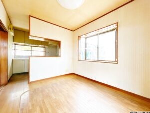 【リフォーム予定／ダイニングキッチン】別角度　リビングとダイニングキッチンが分かれているため、「くつろぐ空間」と「食事をする空間」を分けられるのも魅力のひとつです。