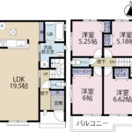 【長期優良住宅】ハートフルタウン清水町徳倉2622番　全２棟　A号棟　4LDK　19.5帖のLDKの画像