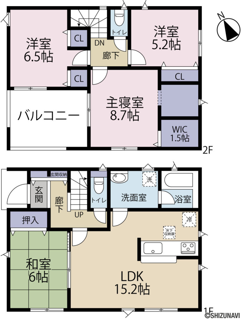 【2026年10月完成予定】富士宮市城北町第2　全2棟　1号棟　4LDK＋テレワークスペース＋WICの画像