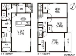 【2026.11完成予定】リーブルガーデン清水区下野緑町　新築一戸建て　の物件画像