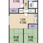 沼津市　サンコーポ吉田509　間取り図