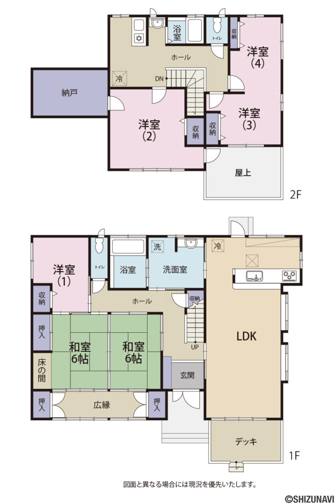 富士宮市長貫　セキスイハイム中古戸建　6SLDKの画像