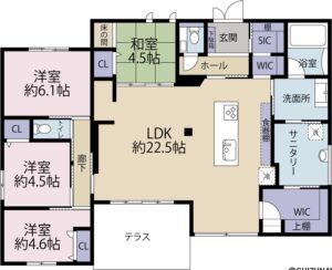 2025年築　セキスイハイム施工　平家建の画像