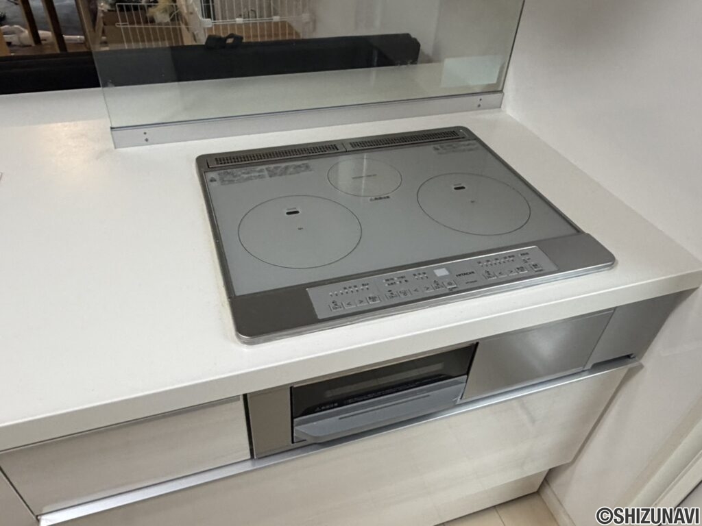 3口のIHコンログリルも電気です。