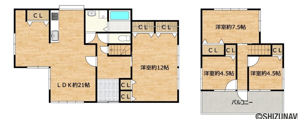 カチタス　旭　間取り図の中古住宅4LDK