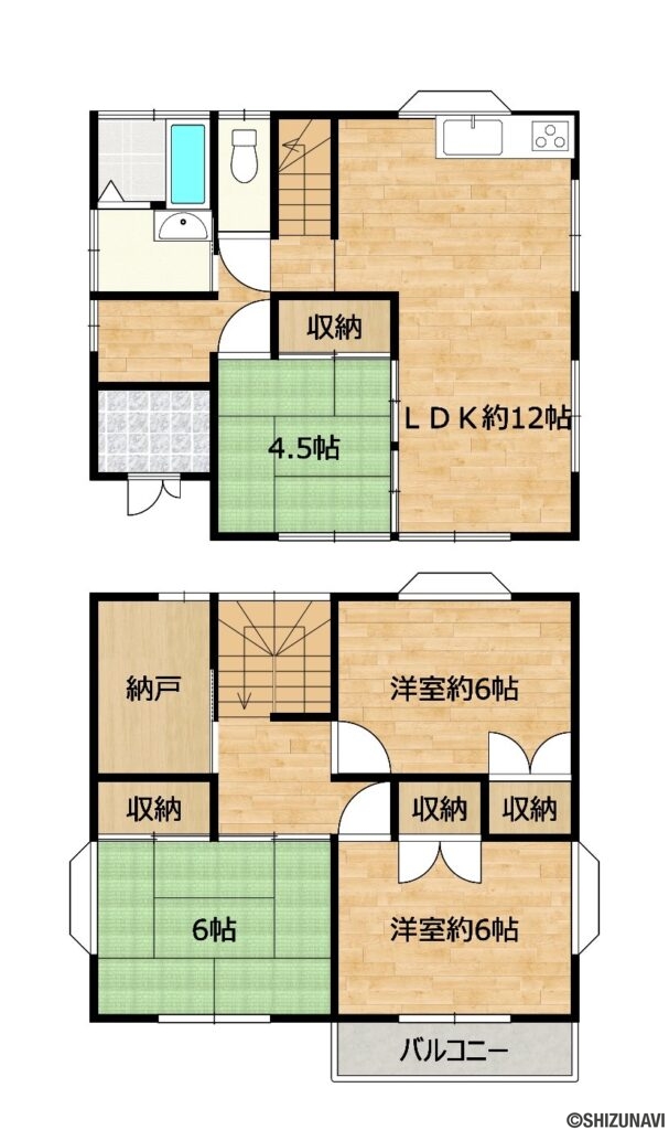 松富4　間取図の中古住宅4LDK