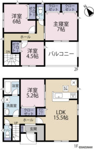 【2026年10月完成予定】富士宮市小泉第29　全4棟　3号棟　4LDKの物件画像
