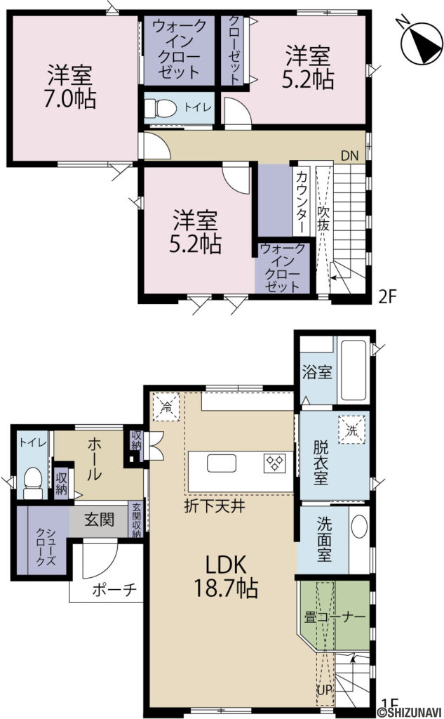 【2026年12月中旬完成予定】タマタウン富士市伝法Ⅲ　全2棟　1号棟　3LDKの画像