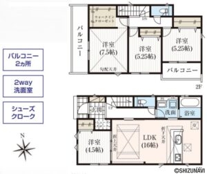 【2026年11月完成予定】浜松市中央区笠井町　2棟　3LDK/4LDKの物件画像