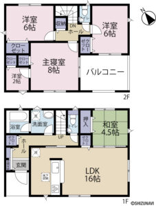 【2026年10月完成予定】富士宮市小泉第29　全4棟　2号棟　4LDK＋テレワークルームの物件画像
