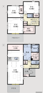 ★長期優良住宅★【2026.10月完成】沼津市大岡3期1棟　新築戸建ての物件画像