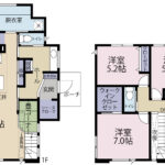 【2026年12月中旬完成予定】タマタウン富士市伝法Ⅲ　全2棟　2号棟　3LDKの画像