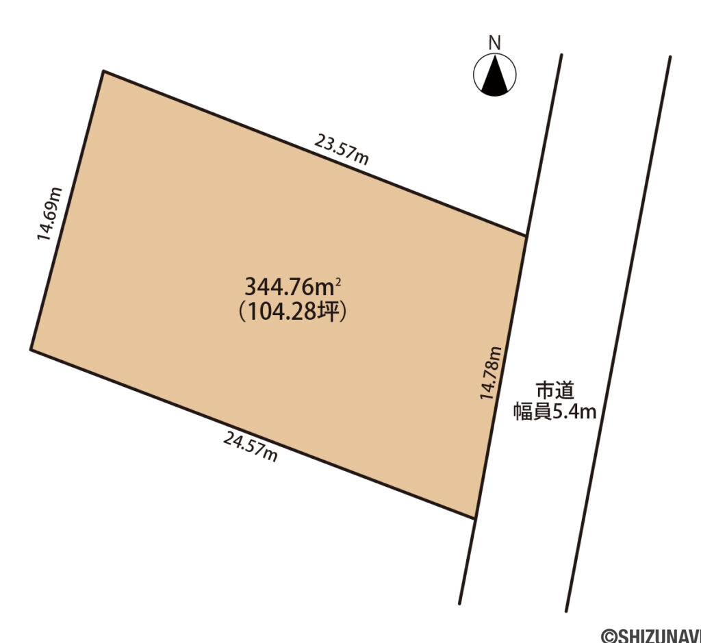富士市宇東川東町　土地　形状図