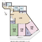 飽きのこない３LDKの間取り。