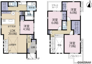 タマタウン沼津市東沢田　全2棟　2号棟　4LDK　★充実設備の高品質戸建分譲住宅★の物件画像