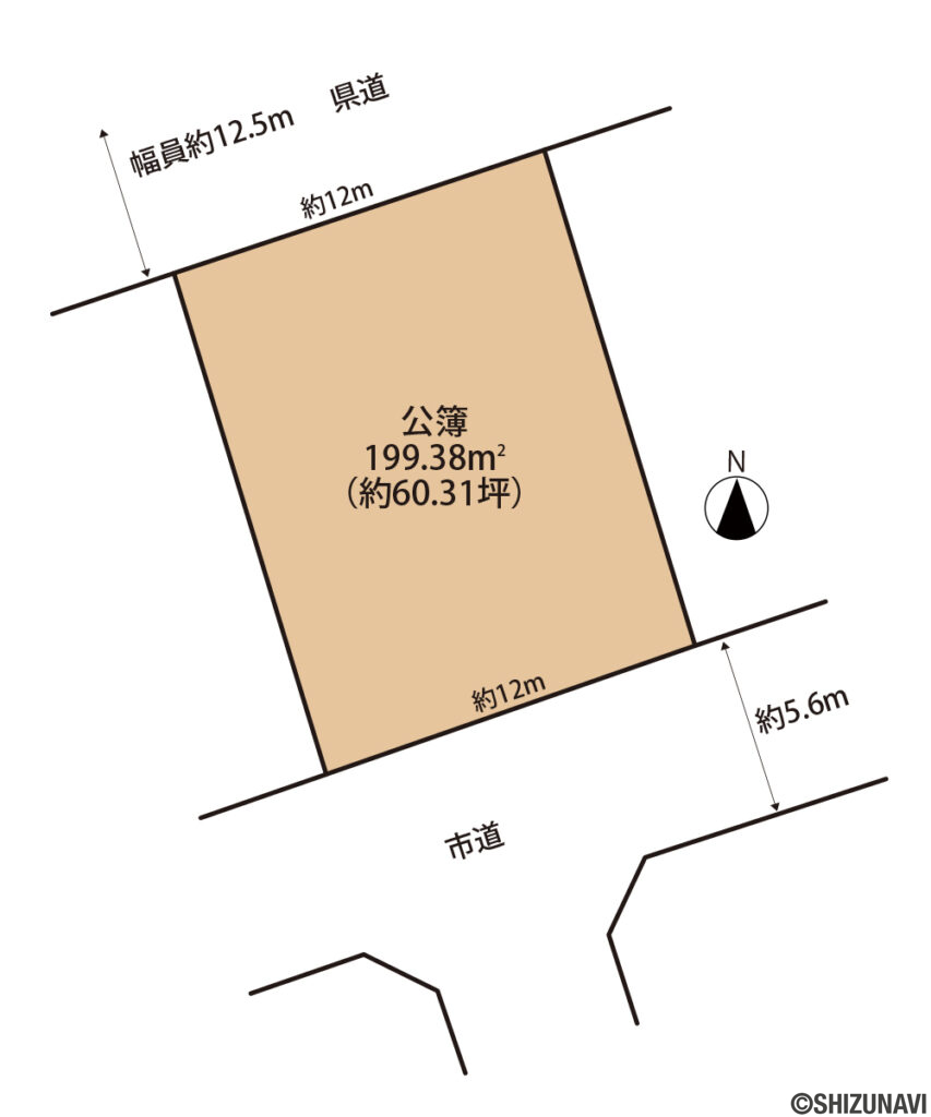 熱海市泉　セキスイハイム中古住宅　土地形状図