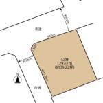 伊豆の国市田京　中古住宅　土地形状図