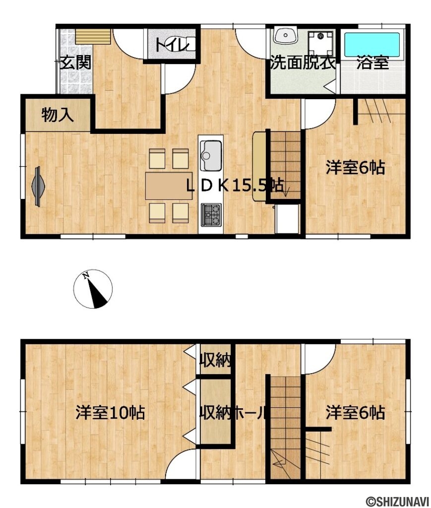 カチタス　藤岡3　間取り図の中古住宅3LDK